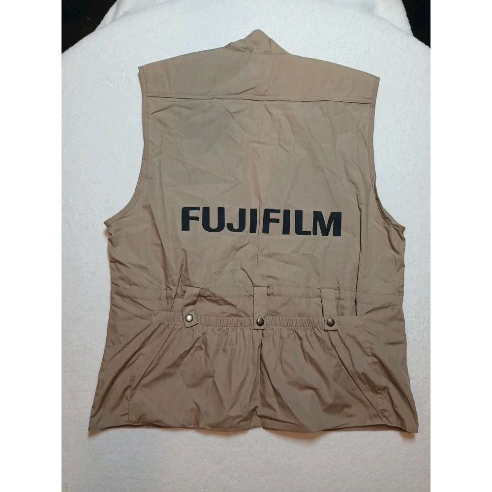 Vintage Fuji Film Professional Media Press Vest Photographer Korea 1980s Size L
